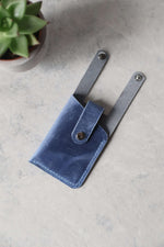 Load image into Gallery viewer, Leather Boot Wallet, Blue, Front
