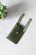 Load image into Gallery viewer, Leather Boot Wallet, Olive, Front
