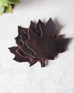 Load image into Gallery viewer, Set of 4 Leather Coasters - Maple Leaf
