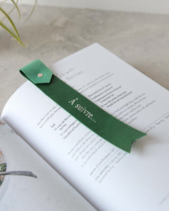 Leather Bookmark, Green