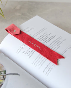 Leather Bookmark, Red