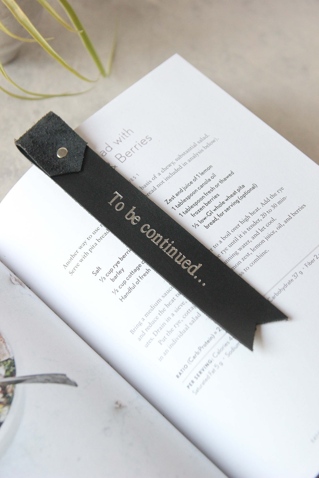 Leather Bookmarks, Black