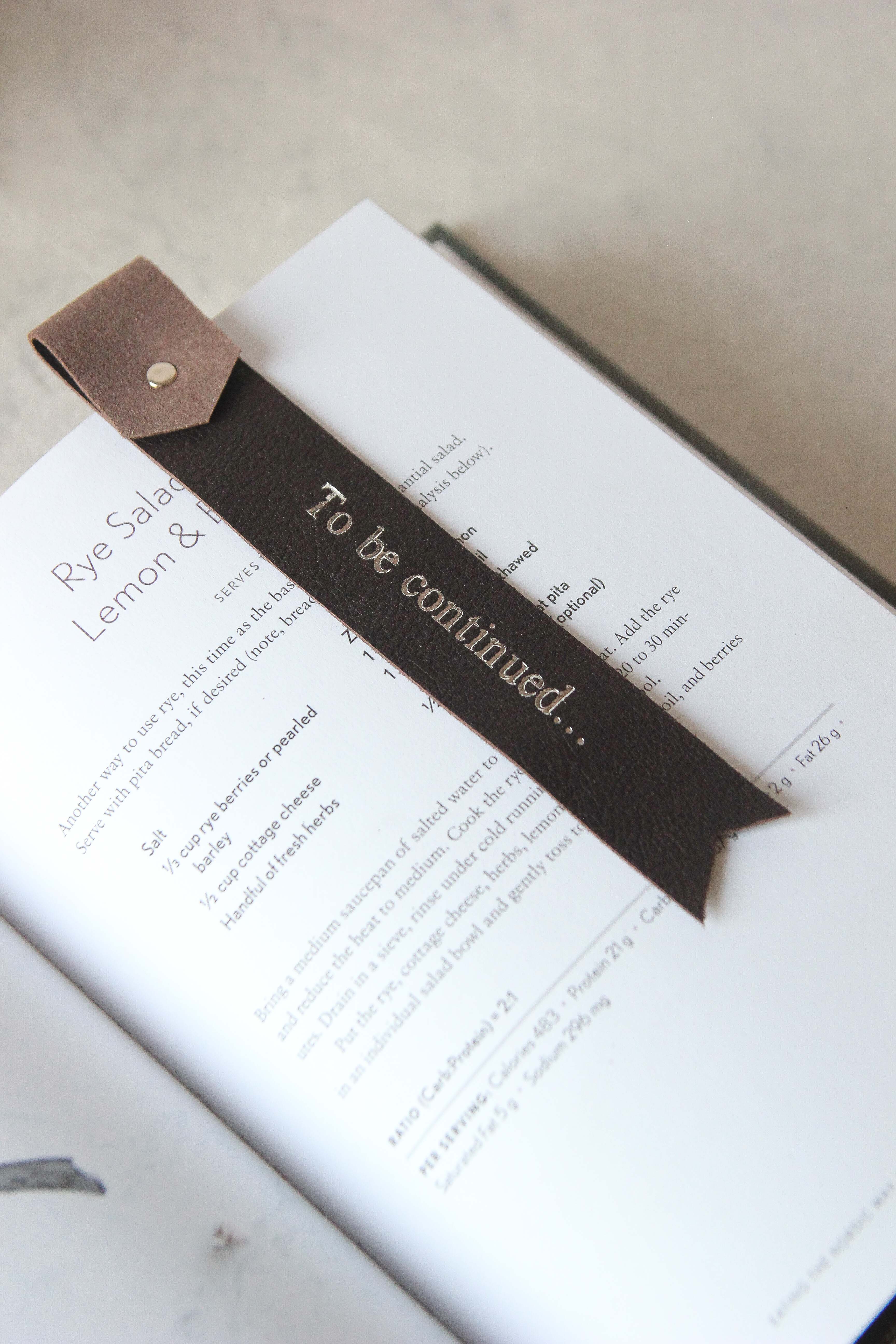 Leather Bookmarks, Brown