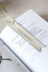 Leather Bookmarks,Offwhite