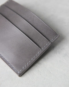 Leather Cardholder, 5 slots, Gray, Detail view