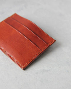 Leather Cardholder, 5 slots, Tan, Detail view