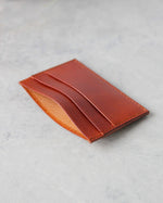 Charger l&#39;image dans la galerie, Leather Cardholder, 5 slots, Tan, Side view
