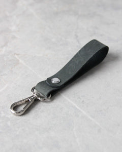 Leather Keyring, Forest Green