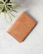 Charger l'image dans la galerie, Leather Passport Cover, Beige, Closed view
