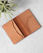 Charger l'image dans la galerie, Leather Passport Cover, Beige, Inside view
