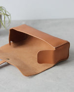 Load image into Gallery viewer, Leather Pencil Case, Beige, Open View
