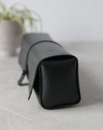 Load image into Gallery viewer, Leather Pencil Case, Black, Side View
