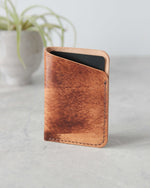 Load image into Gallery viewer, Leather Simple Cardholder, Marbled, Front view
