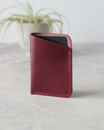 Load image into Gallery viewer, Leather Simple Cardholder, Purple, Front view
