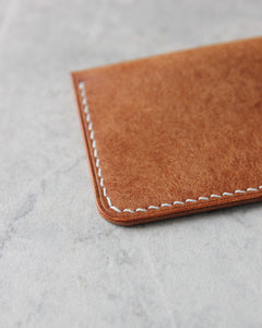 Leather Simple Cardholder, Whiskey, Detail view