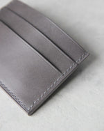 Load image into Gallery viewer, Leather Slim Cardholder, Gray, Detail view
