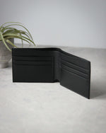 Charger l&#39;image dans la galerie, Leather Wallet, Black, 6 slots ,Open view
