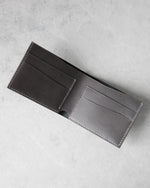 Charger l&#39;image dans la galerie, Leather Wallet ,Black and gray, 4 slots, Open view
