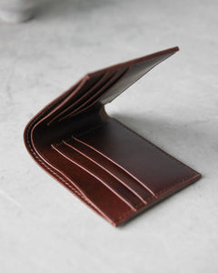 Leather Wallet, Brown, 6 slots, Detail view