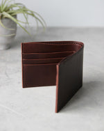 Charger l&#39;image dans la galerie, Leather Wallet, Brown, 6 slots, Front view
