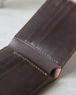 Charger l&#39;image dans la galerie, Leather Wallet, Brown, 8 slots, Detail view
