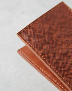 Leather Wallet, Tan, 5 slots, Integrated Coin Pouch, Detail view