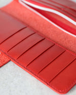 Load image into Gallery viewer, Long Wallet, Red, Detail View
