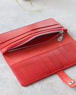 Load image into Gallery viewer, Long Wallet, Red, Inside View
