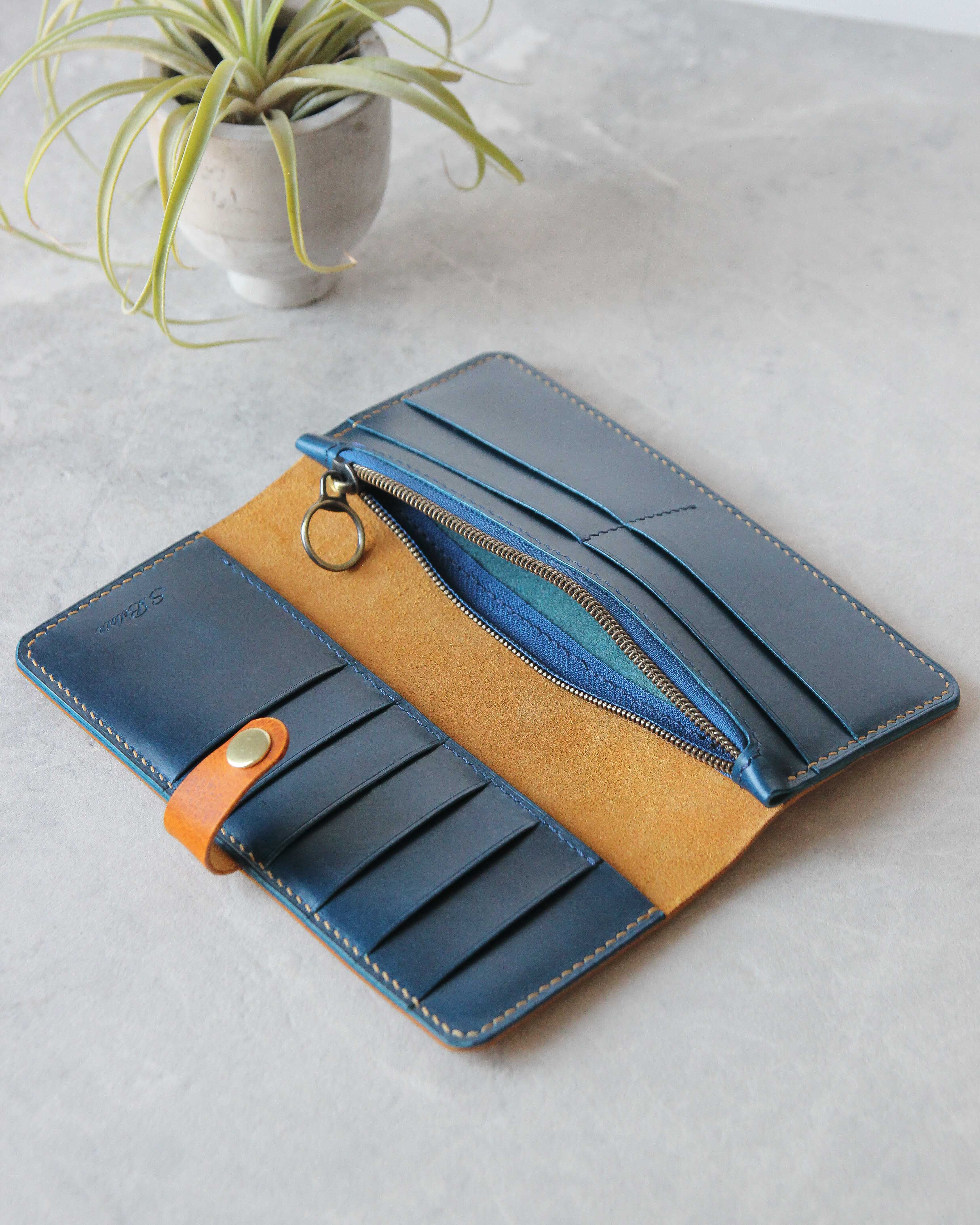 Long Wallet, Yellow+Blue, Inside View