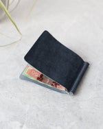 Load image into Gallery viewer, Money Clip, Navy, Closed View
