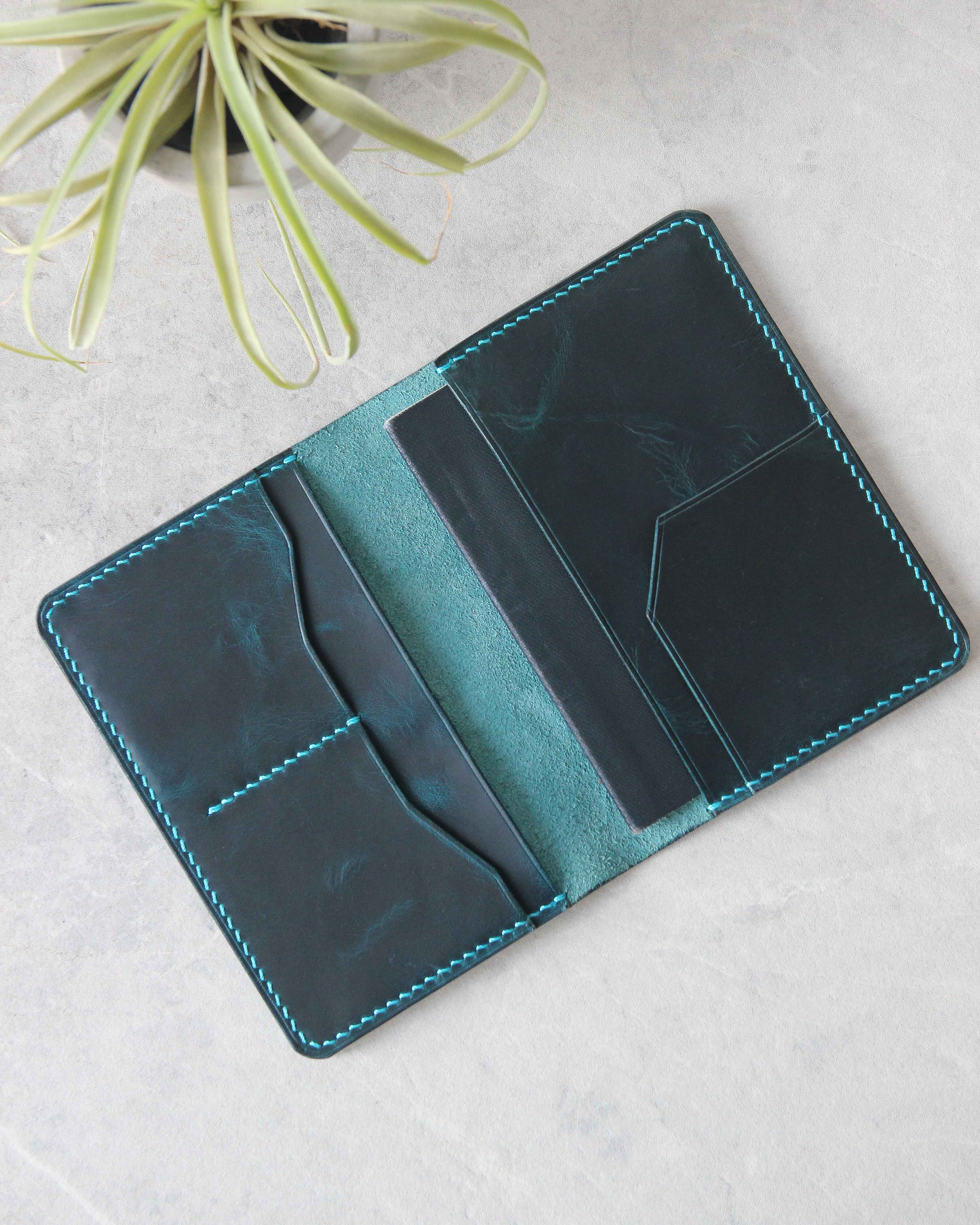 Passport Cover, Blue, Empty view