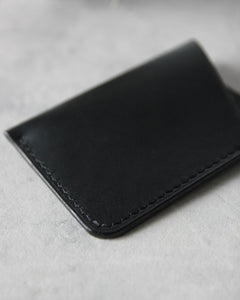 Leather Simple Cardholder, Black, Detail view