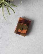 Load image into Gallery viewer, Leather Snap Cardholder, Camo, Top view
