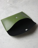 Load image into Gallery viewer, Leather Sunglasses Case, Green, Side View
