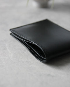Leather Wallet ,Black, 4 slots, Detail view